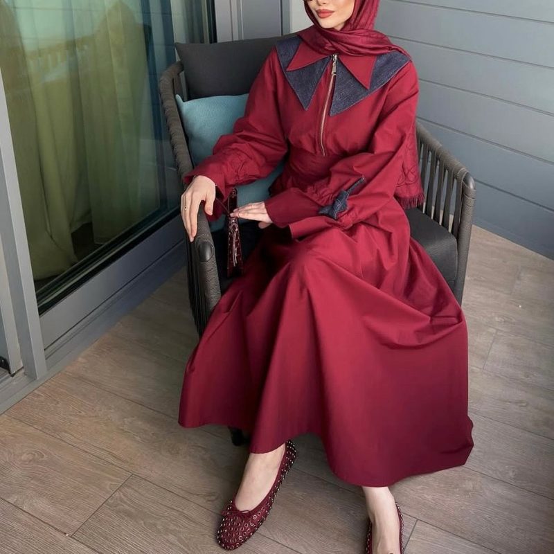 poplin elbise